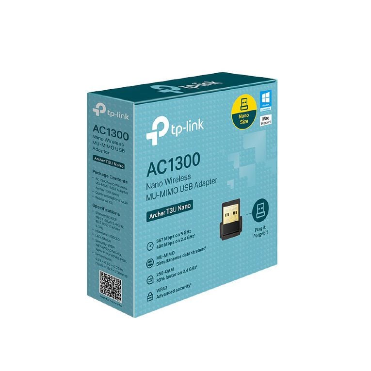 TP-Link Archer T3U AC1300 Nano Dual Band Wi-Fi USB Adapter, , hi-res