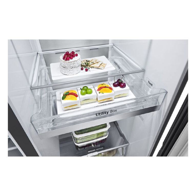 LG 635L Side By Side Fridge with Door-In-Door & Craft Ice Maker - Matte Black, , hi-res