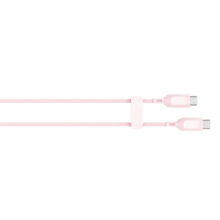 Mophie Essential USB-C-C Cable (60W), Braided, 1M, Pink, , hi-res