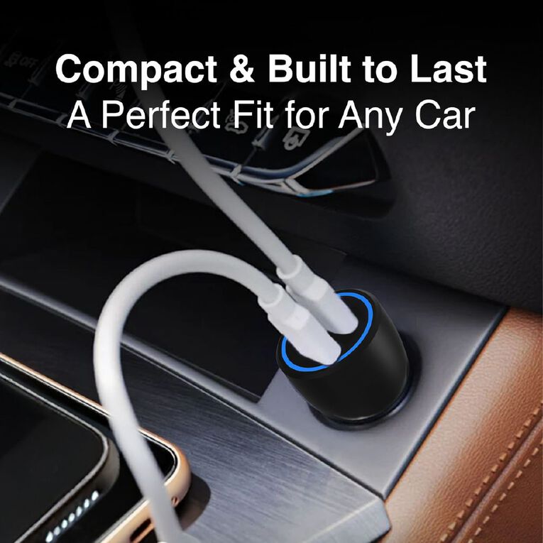 Laser 48W Dual USB-A & USB-C Car Charger, , hi-res