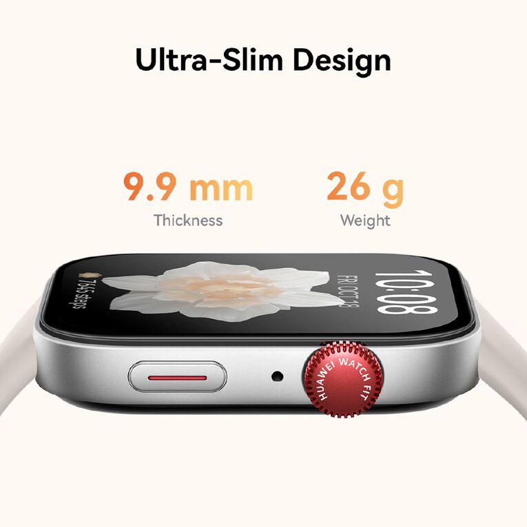 Huawei Watch Fit 3 - White Leather Strap, , hi-res