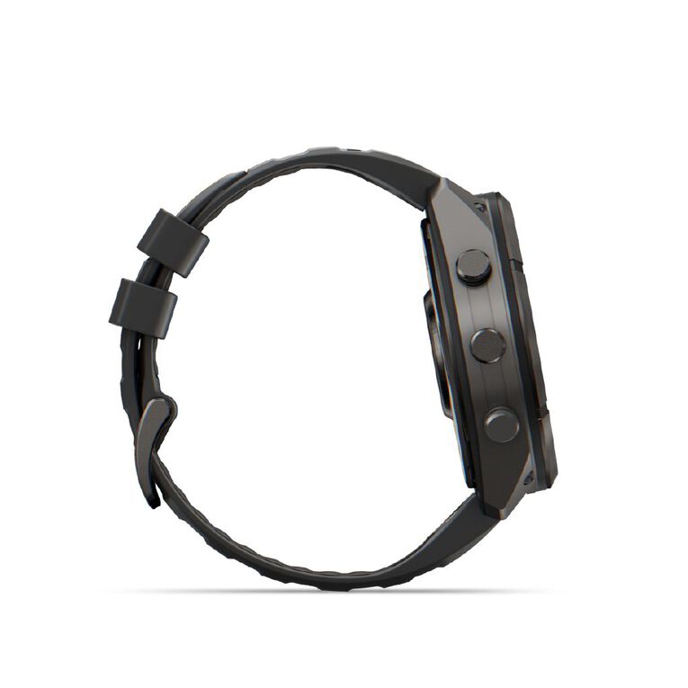 Garmin Fenix 9 Pro 51mm AMOLED - Carbon Grey DLC Titanium With Black/Pebble Grey Silicone Band, , hi-res