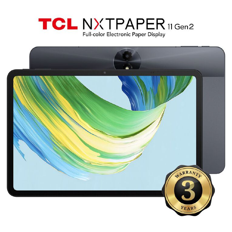 TCL NXTPAPER 11 Gen 2 - 11in FHD+ Wi-Fi Android Tablet 8GB/128GB MTK Octa Core - Space Grey with 3 Year Warranty, , hi-res