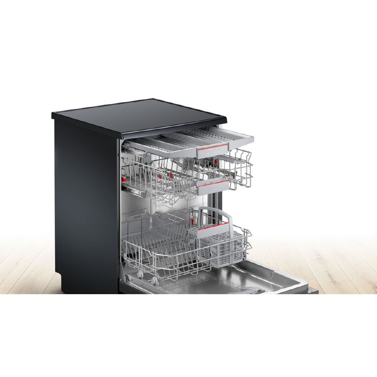 Bosch 60cm Freestanding Dishwasher - Series 4 - Brushed Black Steel, , hi-res