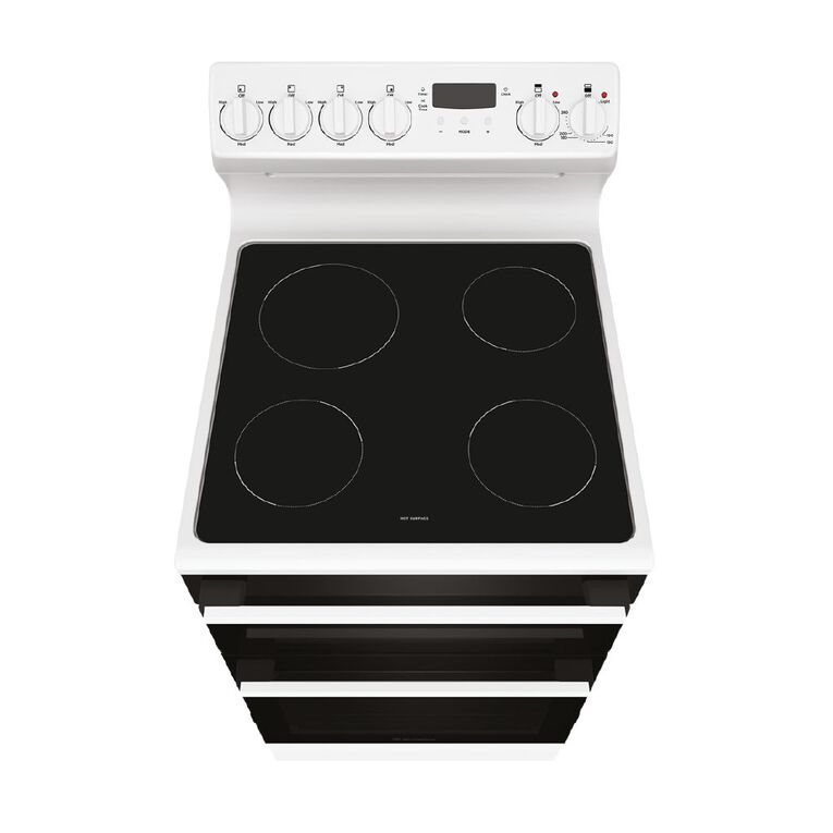 Westinghouse 54cm Freestanding Electric Oven and Ceramic Cooktop - White, , hi-res