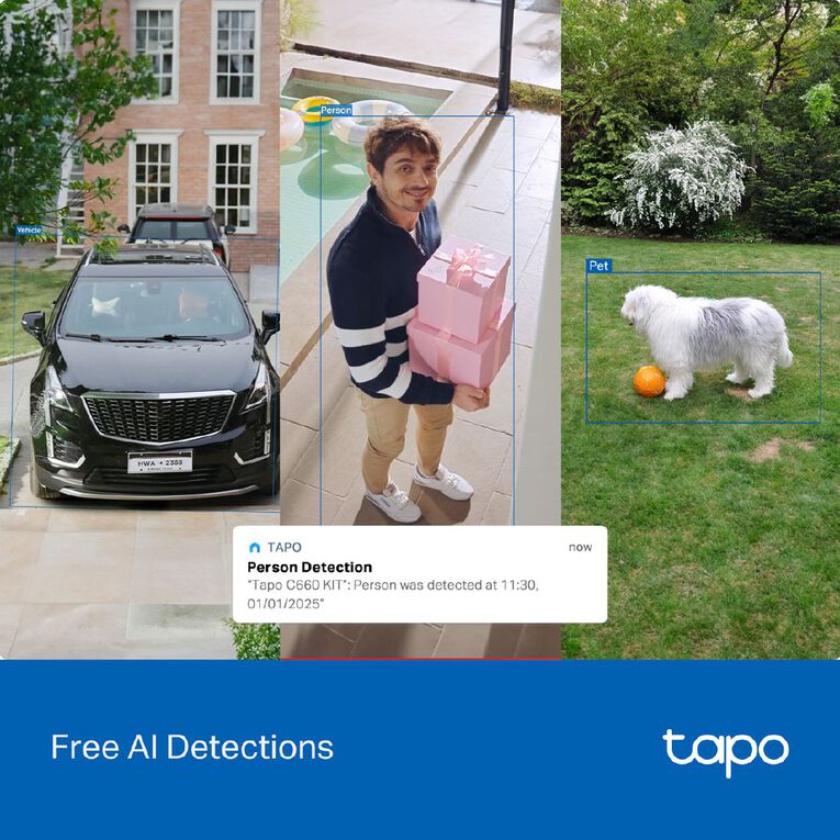 TP-Link Tapo C660 Kit Solar Powered 4K 8MP Pan/Tilt Security Camera Kit, , hi-res