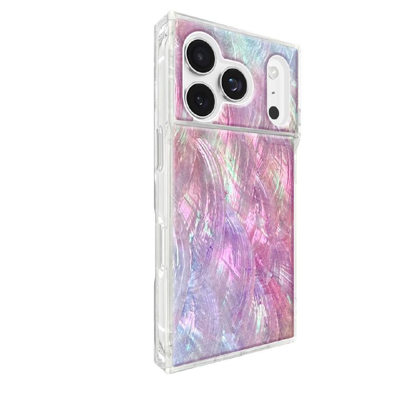 Flaunt Square Pink Mother of Pearl Case for iPhone 18 Pro / 17 Pro, , hi-res