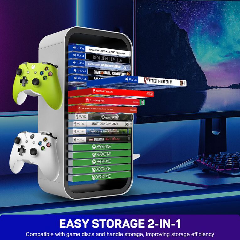 Playmax Games Tower Storage - Black/White, , hi-res