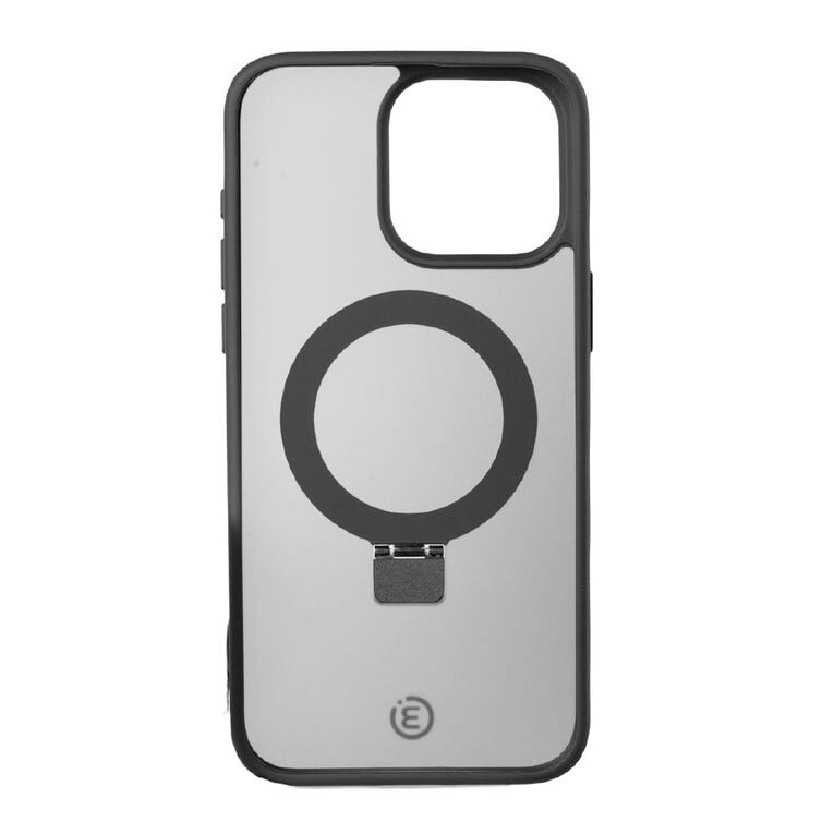 3SIXT Neo Stand iPhone 15 Pro Max MagSafe Recycled Case- Black, , hi-res