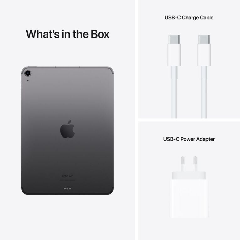 Apple iPad Air 10.9 inch Wi-Fi + Cellular 256GB 5th Gen - Space Grey, , hi-res
