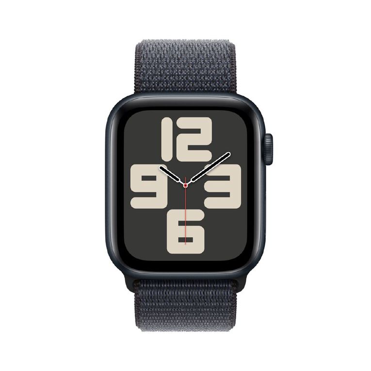 Apple Watch SE GPS 44mm Midnight Aluminium Case with Ink Sport Loop, , hi-res