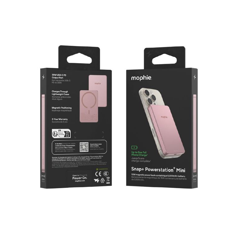 Mophie Snap+ Powerstation Mini 5K Mag - Rose Gold, , hi-res