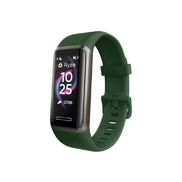 Ryze Elevate Smart Watch With Alexa (Black + Green), , hi-res