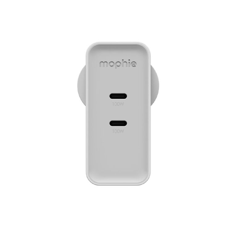 Mophie Speedport 100W Dual USB-C GaN Wall Charger - White, , hi-res