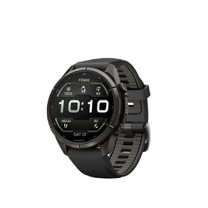 Garmin Fenix 9 Pro 43mm AMOLED - Carbon Grey DLC Titanium With Black/Pebble Grey Silicone Band