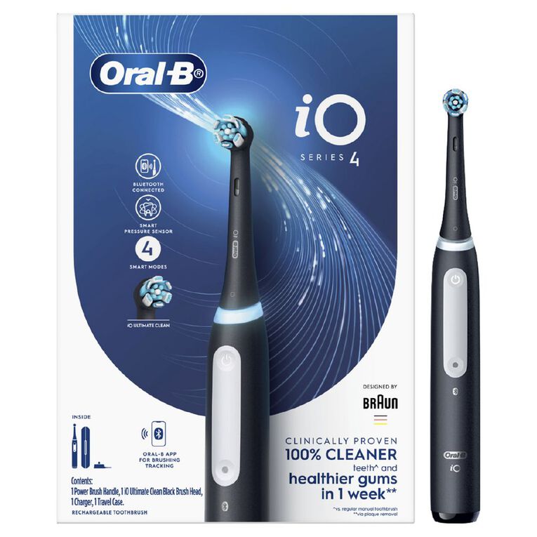 OralB iO Series 4 Electric Toothbrush Black Onyx Noel Leeming