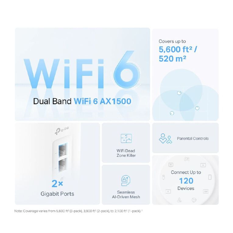 TP-Link Deco X10 AX1500 Whole Home Mesh WI-FI 6 System - 2 Pack, , hi-res