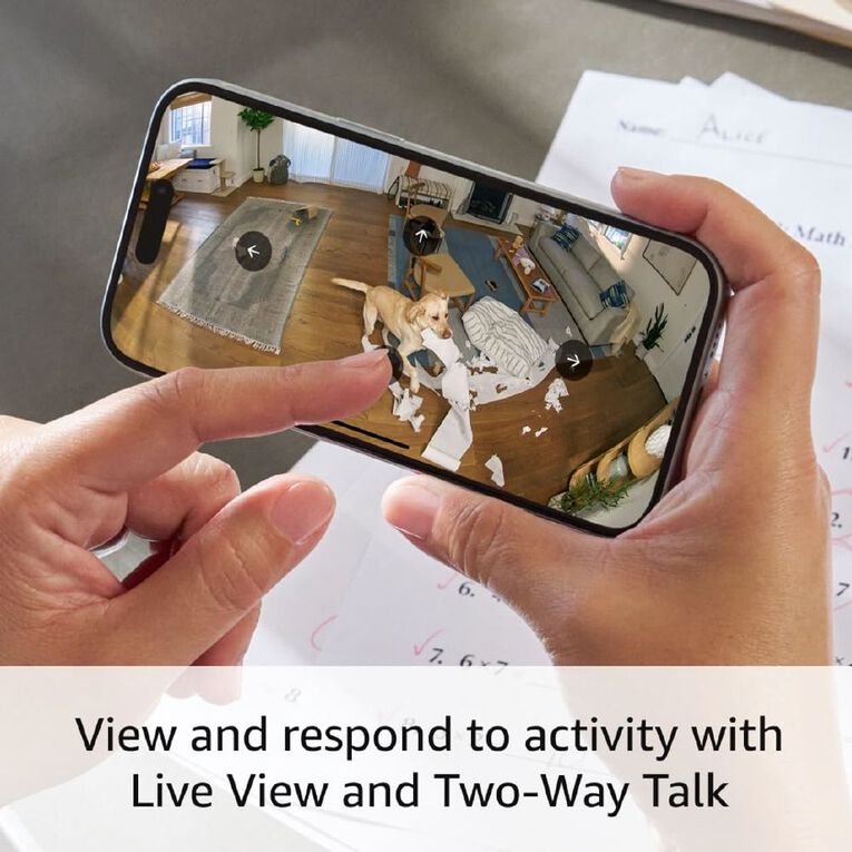 Ring Pan-Tilt Indoor Security Camera - White, , hi-res