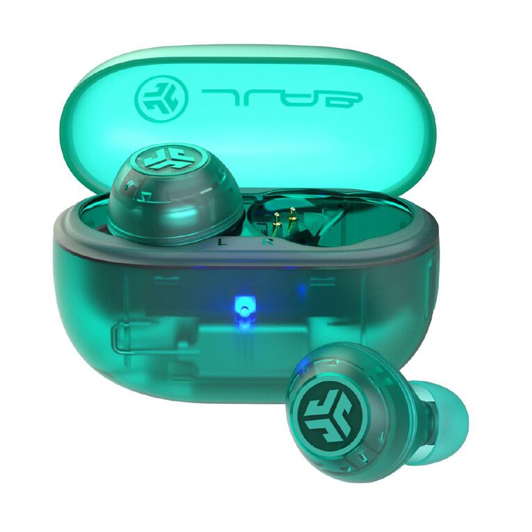JLab Go Pop ANC True Wireless Earbuds - Clear Teal, , hi-res