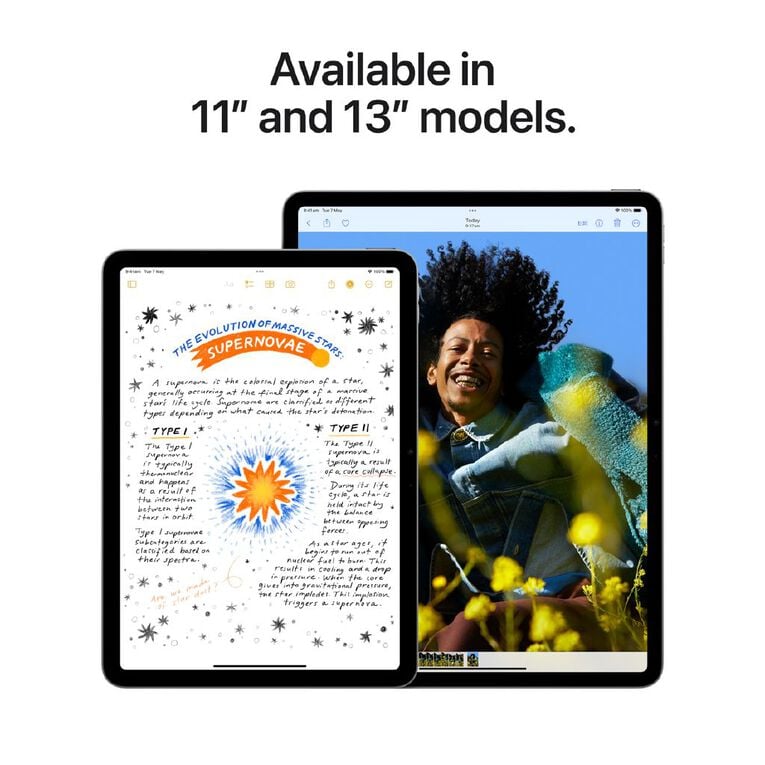 Apple iPad Air 13 Inch M2 Wi-Fi + Cellular 1TB - Space Grey, , hi-res