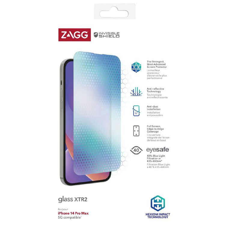 Zagg InvisibleShield Glass Screen Protector XTR Apple iPhone 14 Pro Max