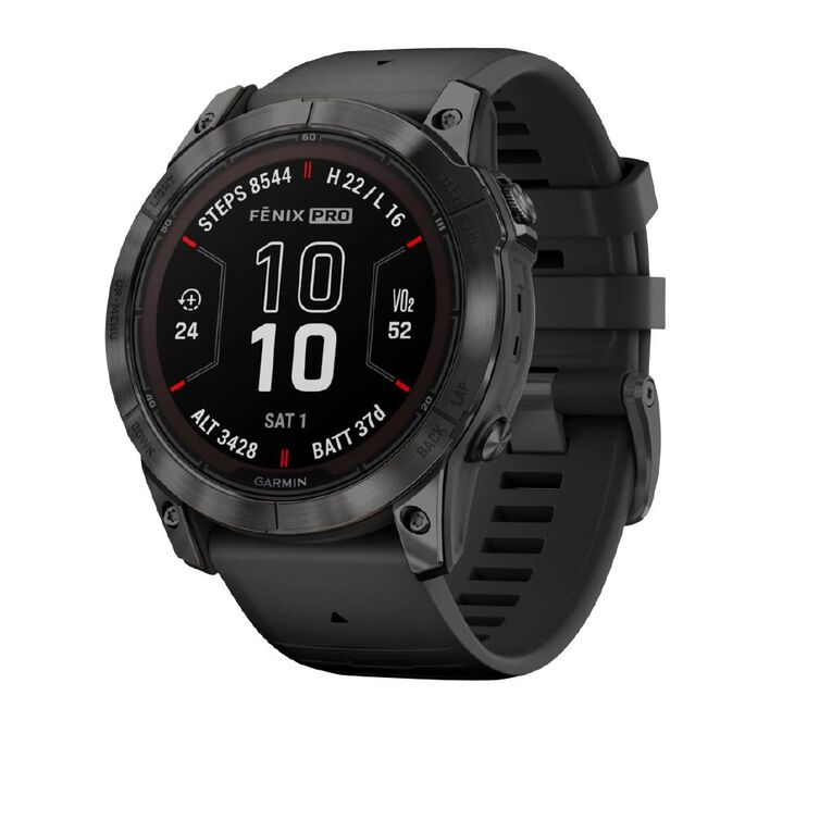 Garmin fenix 7X Pro - Sapphire Solar Edition, Carbon Gray DLC Titanium with Black Band, , hi-res