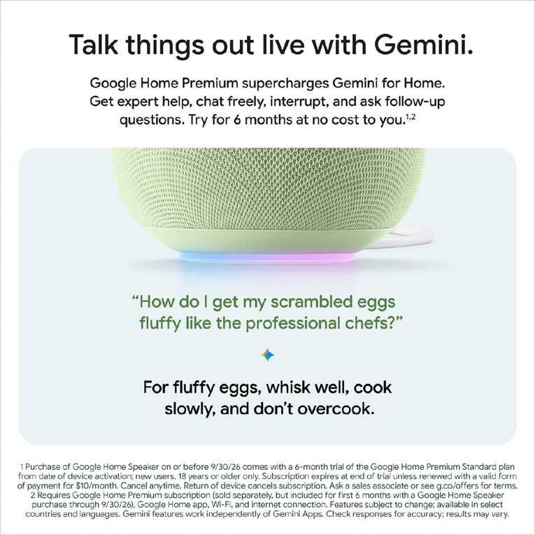 Google Home Speaker - Hazel, , hi-res