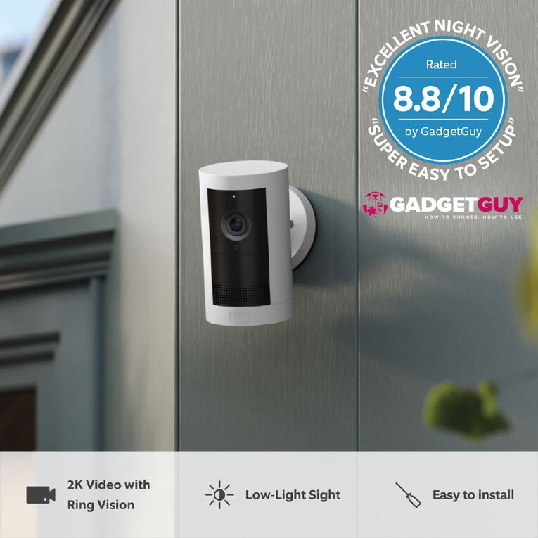 Ring Outdoor Camera Plus 2K Battery White - 4 Pack, , hi-res