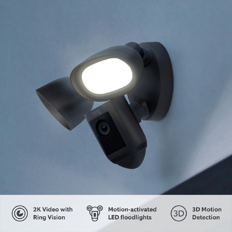 Ring Floodlight Cam Pro 2K Wired - Black, , hi-res