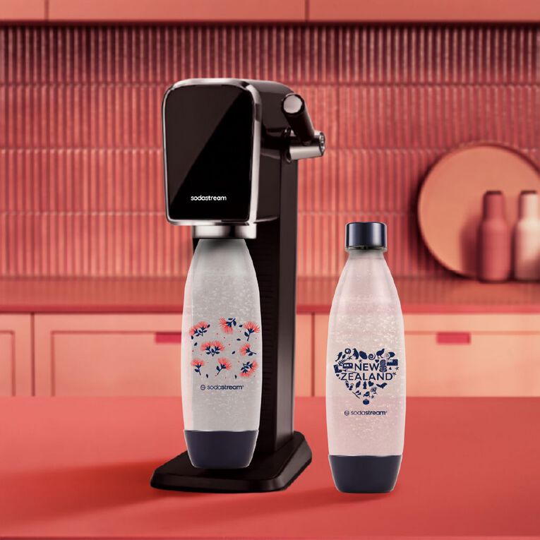 Sodastream Dishwasher Safe - 1L Black Fuse Bottle Twin Pack Kiwiana, , hi-res