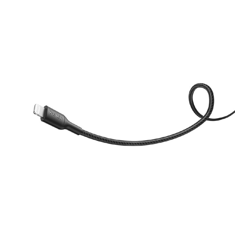 Belkin BoostCharge Pro USB-C Braided Cable with Lightning Connector 1m - Black, , hi-res