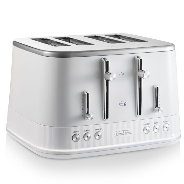 Sunbeam French Riviera Toaster 4 Slice White, , hi-res