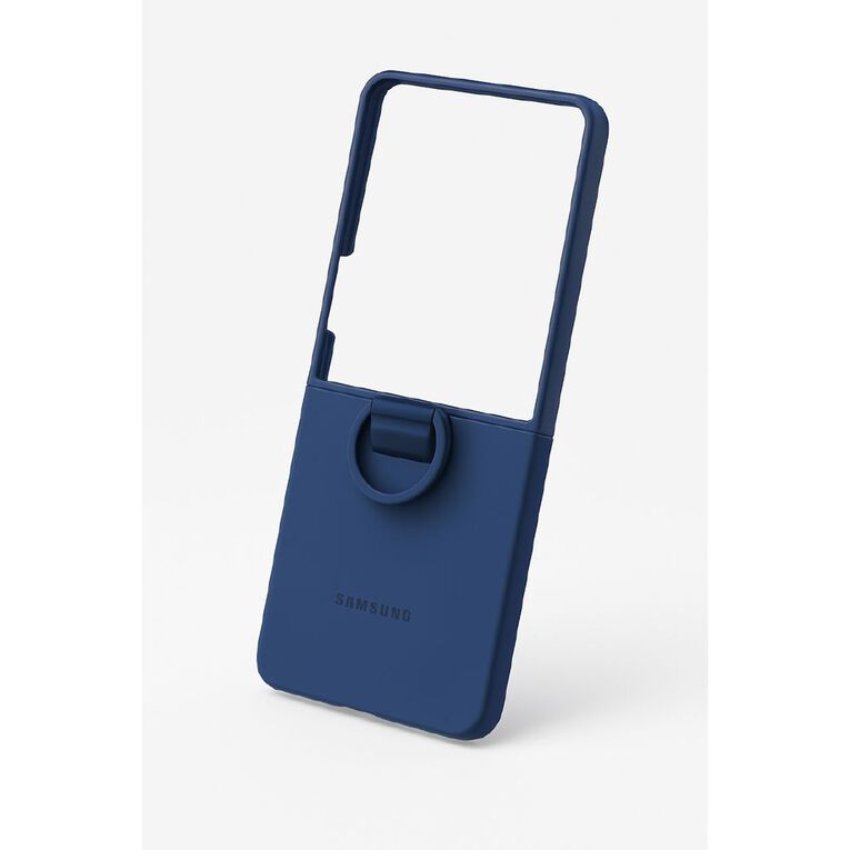 Samsung Z Flip7 Silicone Case With Ring - Navy, , hi-res