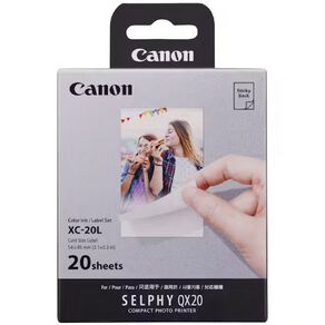 Canon XC-20L Card Size Label for QX20 - 20 Sheets