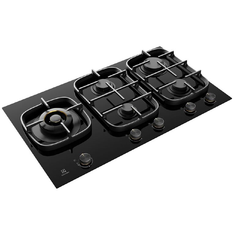 Electrolux 90cm 5-Burner Gas Cooktop - Black Glass, , hi-res