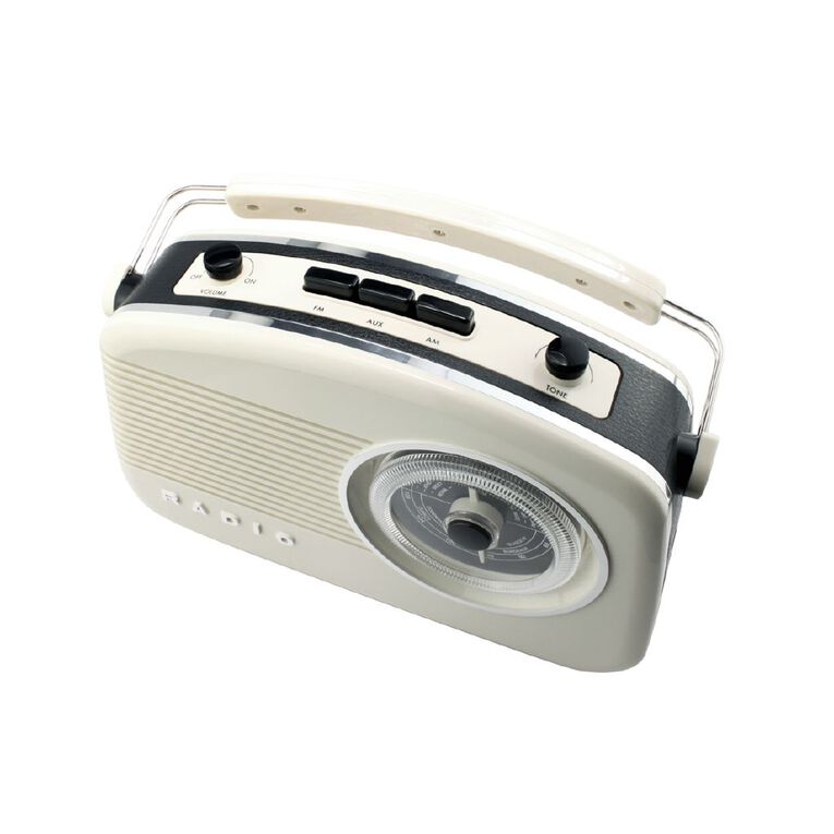 Veon Retro AM/FM Radio with Dual Power Function, , hi-res