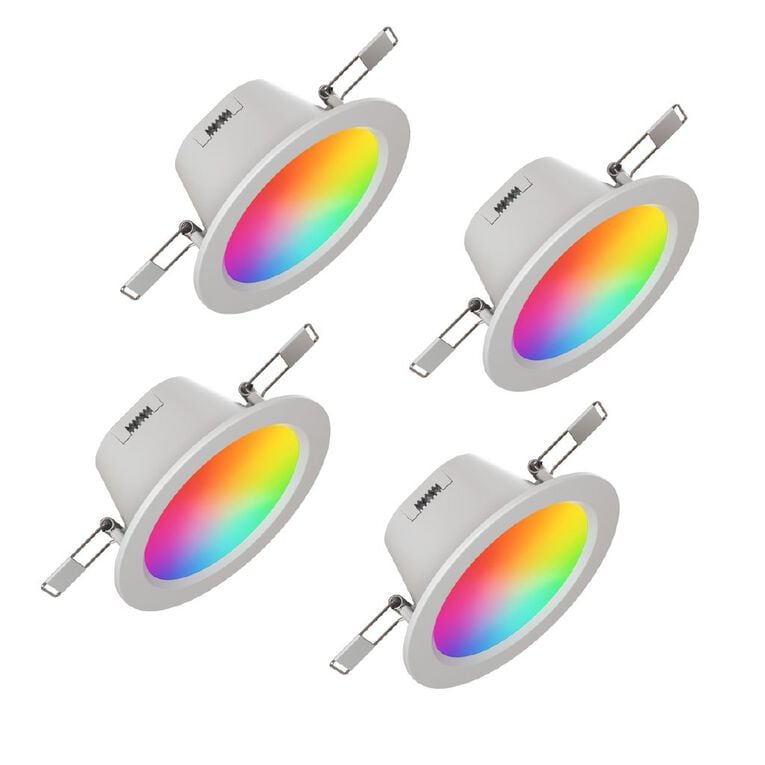 Nanoleaf Essentials Matter Colour Smart LED Downlight - 4 pack, , hi-res