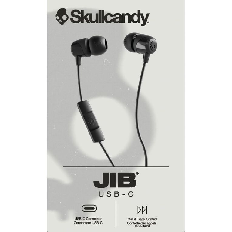 Skullcandy Jib USB-C Wired In-Ear Headphones - Black, , hi-res