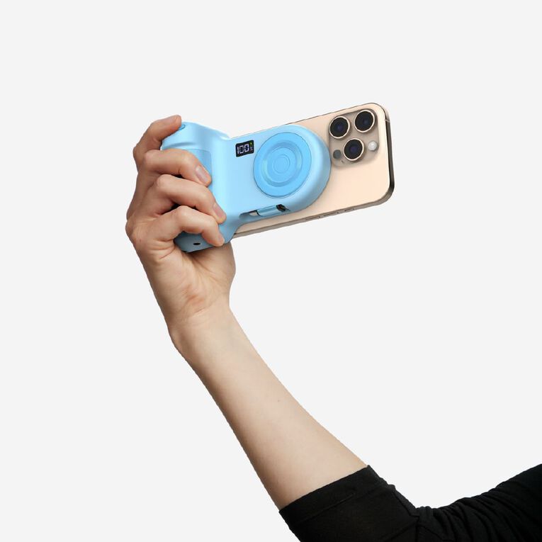 Belkin Stage PowerGrip Magnetic Charging Camera Grip with Power Bank - Blue, , hi-res