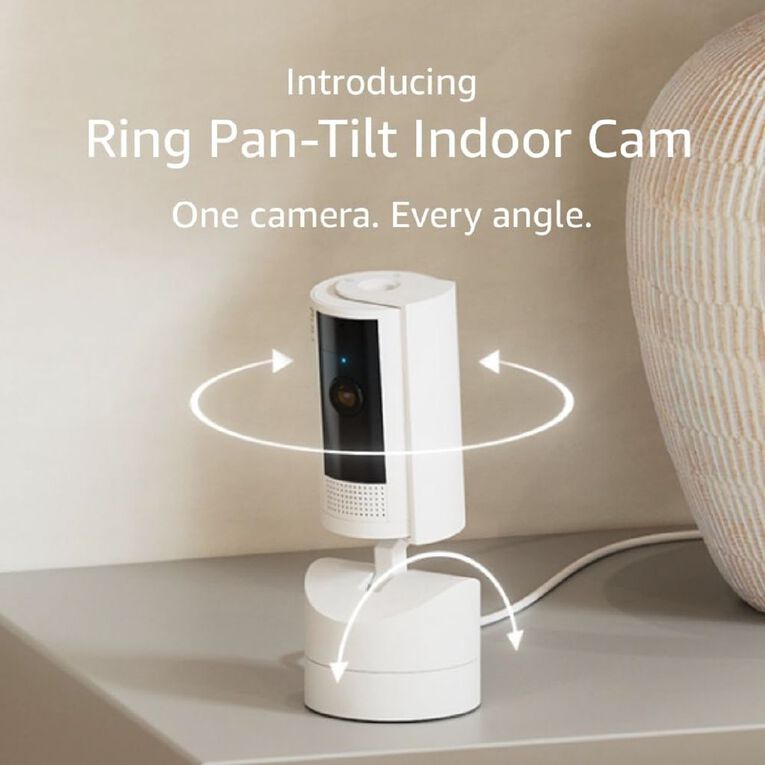 Ring PanTilt Indoor Security Camera White Noel Leeming