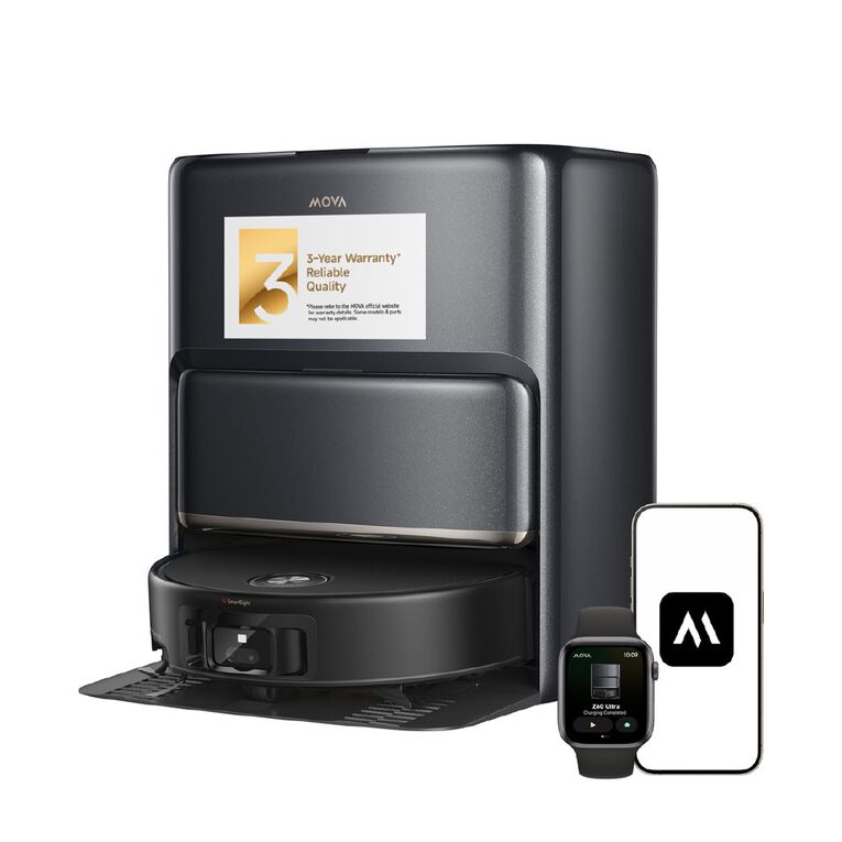 Mova Z60 Ultra Roller Robot Vacuum & Mop with AI Obstacle Avoidance & Self-Emptying Base Station, , hi-res