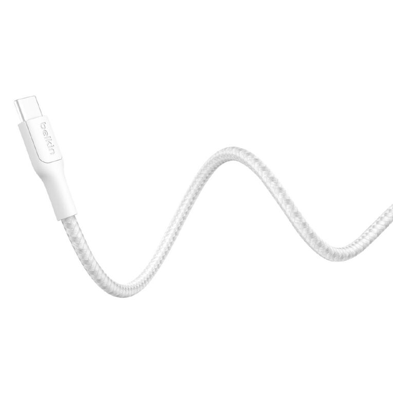 Belkin BoostCharge Pro USB-C Braided Cable with Lightning Connector 2m - White, , hi-res