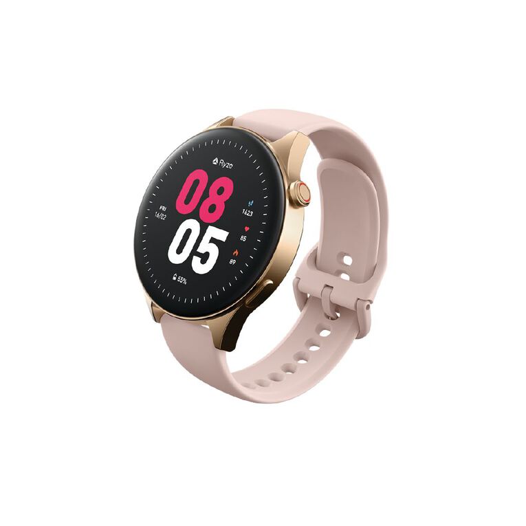 Ryze Wave Smart Watch With MP3 Storage (Pink + White), , hi-res