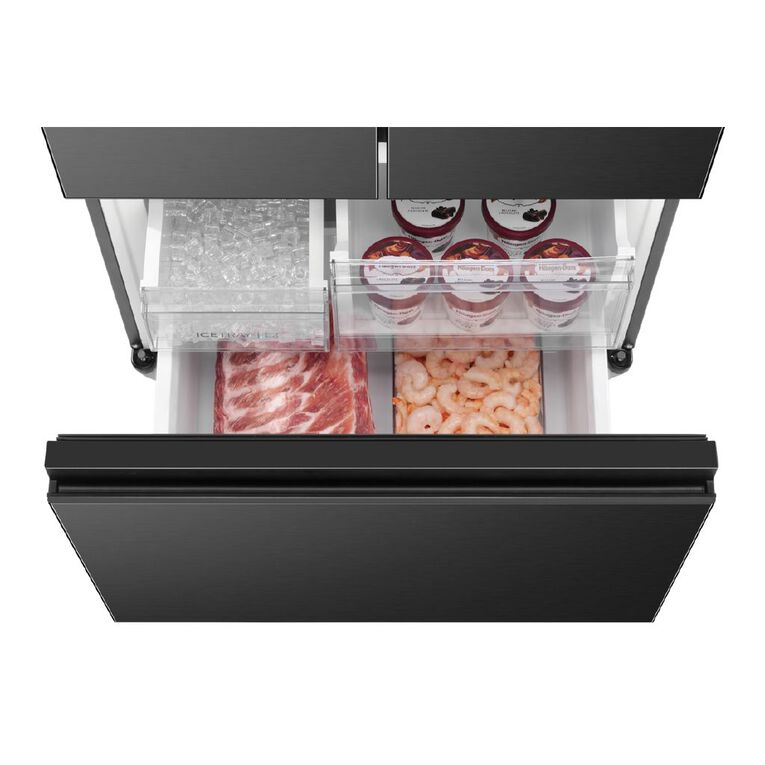 Haier 509L 500 Series French Door Refrigerator Non-plumbed waster - Black, , hi-res
