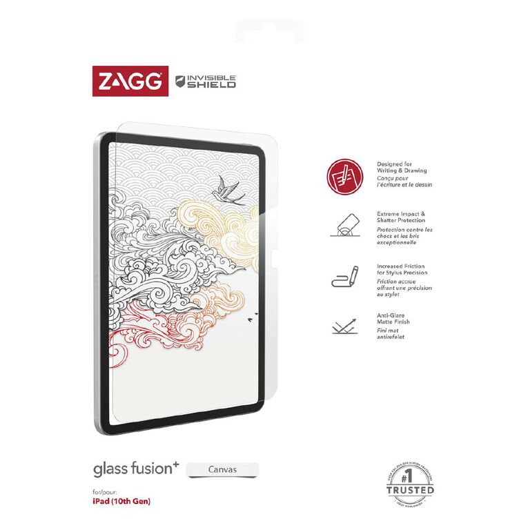 Zagg InvisibleShield GlassFusion+ Canvas Screen Protector for iPad 10.9" (Gen 10 - 2022), , hi-res