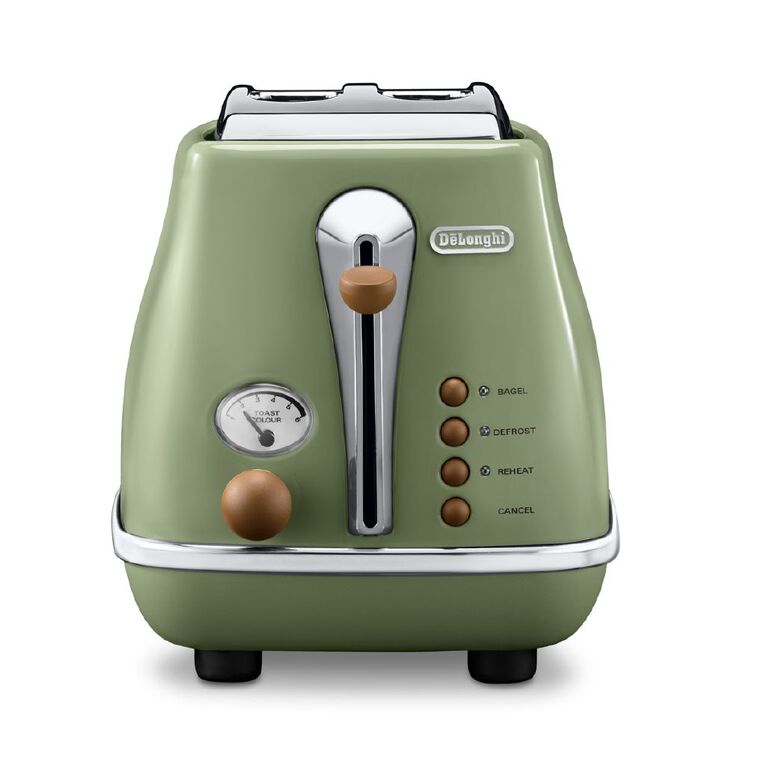 Delonghi Icona Vintage Kettle & 2 Slice Toaster Breakfast Pack Green, , hi-res