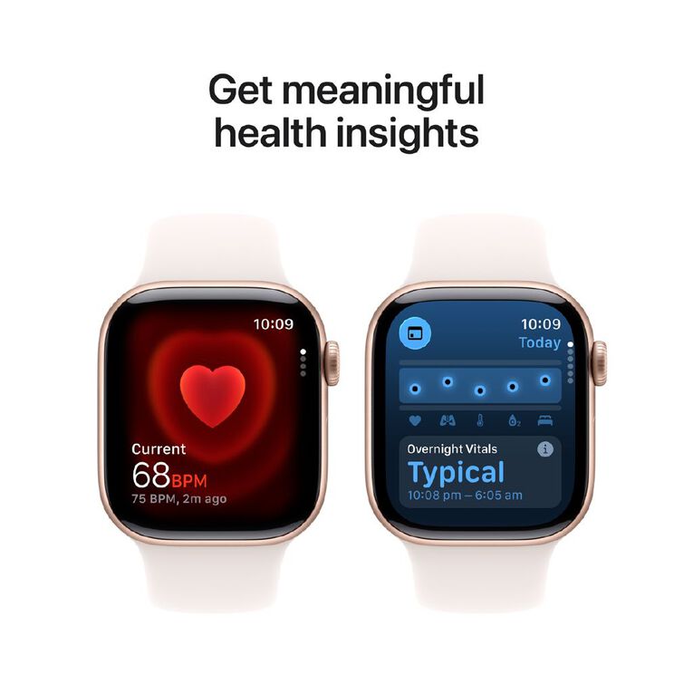 Apple Watch Series 11 GPS 42mm Rose Gold Aluminium Case with Light Blush Sport Band S/M, , hi-res