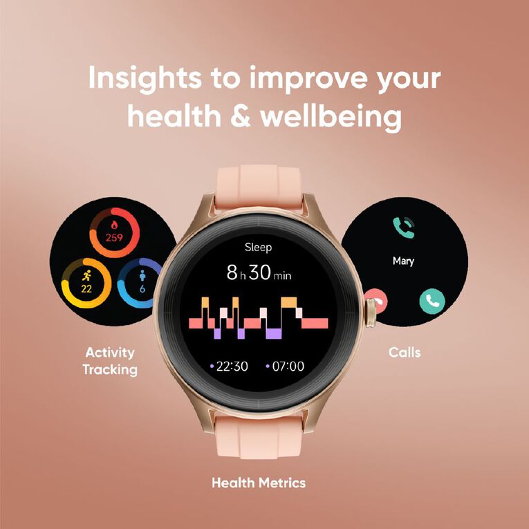 Ryze Flex Gen-2 Smart Watch Pink + Stone, , hi-res