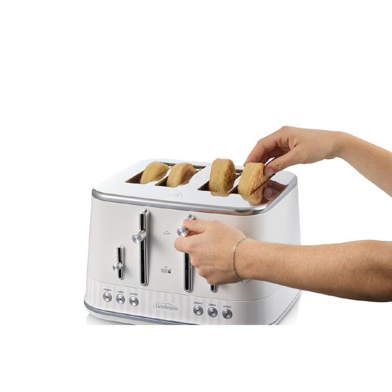 Sunbeam French Riviera Toaster 4 Slice White, , hi-res