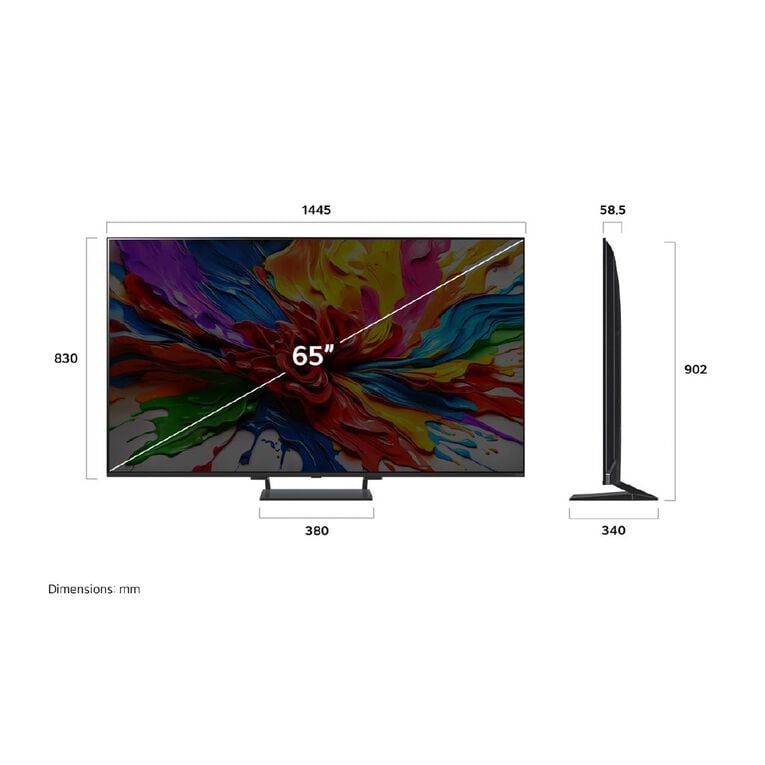 LG 65 Inch QNED93A EVO AI MINI LED UHD 4K Smart TV, , hi-res